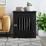 Vidaxl - Hundekäfig im Möbelstil Schwarz 64,5x80x71 cm Holzwerkstoff