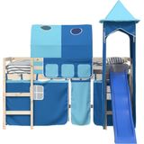 Gordijnen - Tunnel - Toren - Blauw - 100% Polyester