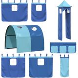 Gordijnen - Tunnel - Toren - Blauw - 100% Polyester