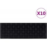 Trapmat - Zwart - Rubber - Set van 10