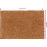 Fußmatte Natur 65x100 cm Kokosfaser Getuftet Vidaxl