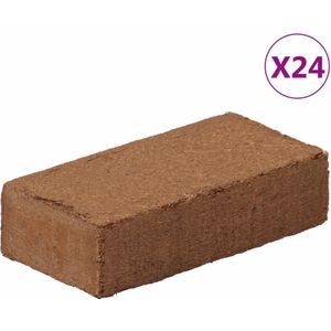 vidaXL - Kokosvezelblokken - 24 Stuks - 650 g Elk - 100% Natuurlijk Biologisch