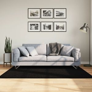 vidaXL Vloerkleed HUARTE - Laagpolig - Zwart - 100% Polyester