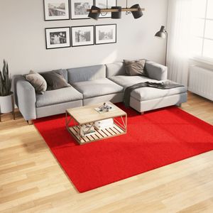 Vidaxl - Teppich huarte Kurzflor Weich und Waschbar Rot 240x240 cm