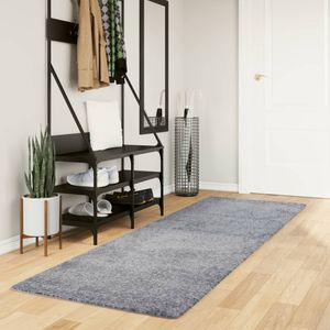 Vidaxl - Teppich Shaggy Hochflor Modern Blau 80x250 cm