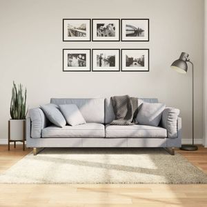 Teppich Shaggy Hochflor Modern Golden 160x160 cm Vidaxl