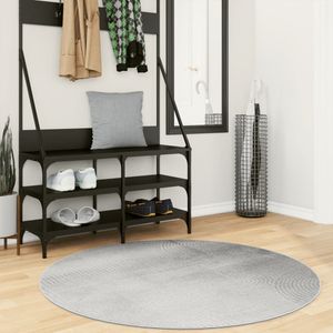 Vidaxl - Teppich iza Kurzflor Skandinavischer Look Grau ø 120 cm
