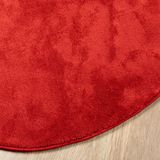 vidaXL - Vloerkleed - OVIEDO - laagpolig - Ø - 120 - cm - rood