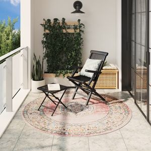 vidaXL Vloerkleed ARBIZU - Rond - Vintage Stijl - Ø 200 cm - Polypropeen