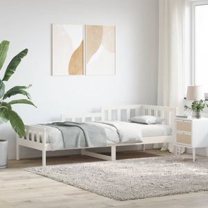 vidaXL - Slaapbank - zonder - matrasx200 - cm - massief - grenenhout - wit