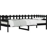 vidaXL - Slaapbankx200 - cm - massief - grenenhout - zwart
