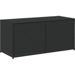 vidaXL Tuinbox 283 L poly rattan zwart