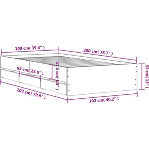 vidaXL-Bedframe-met-lades-bewerkt-hout-betongrijs-100x200-cm