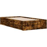 vidaXL Bedframe met lades bewerkt hout gerookt eikenkleurig 100x200 cm