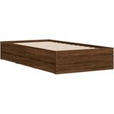 vidaXL Bedframe met lades bewerkt hout bruin eikenkleurig 100x200 cm