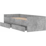 vidaXL Bedframe met lades betongrijs 90x200 cm