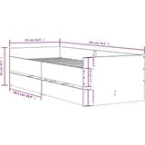 vidaXL - Bedframe - met - lades - gerookt - eikenkleurigx200 - cm