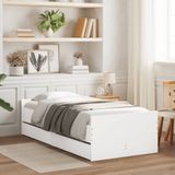 vidaXL - Bedframe - met - lades - wit - 90x200 - cm