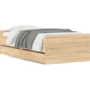 vidaXL-Bedframe-met-lades-sonoma-eikenkleurig-90x200-cm