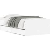 vidaXL - Bedframe - met - lades - witx190 - cm - Small - Single