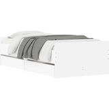 vidaXL - Bedframe - met - lades - witx190 - cm - Small - Single