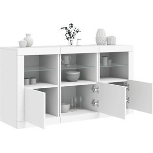 Vidaxl - Sideboard mit LED-Leuchten Weiß 123x37x67 cm