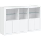 Vidaxl - Sideboard mit LED-Leuchten Weiß 162x37x100 cm