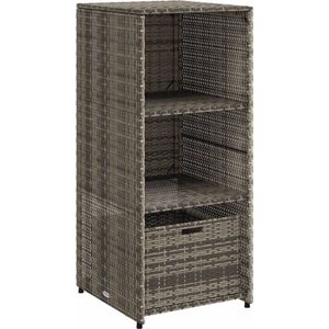 vidaXL Tuinkast 50x55x115 cm poly rattan grijs