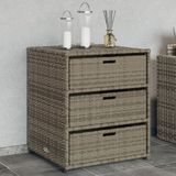 Vidaxl - Gartenschrank Grau 55x59x69 cm Poly Rattan