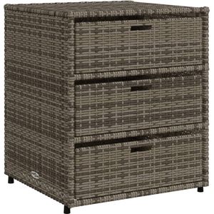 vidaXL Tuinkast 55x59x69 cm poly rattan grijs