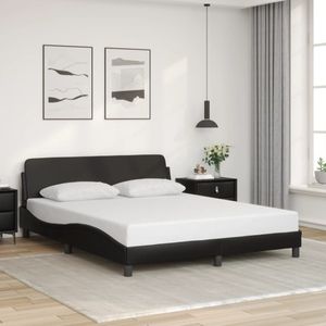 vidaXL Bettgestell ""Dover"" Schwarz 160x200 cm Kunstleder