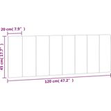 vidaXL - Hanko - Hoofdbordkussen - Donkergrijs - Fluweel - 120 cm
