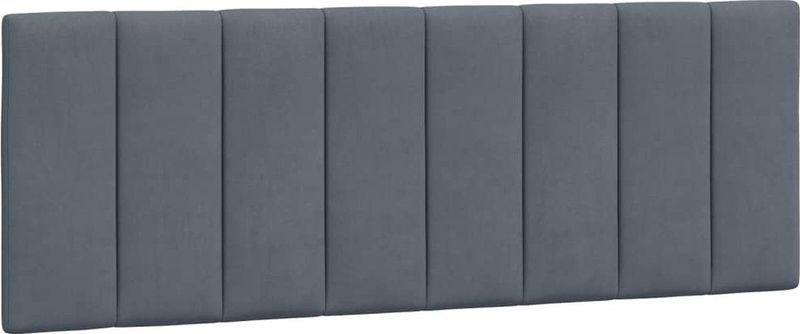 vidaXL - Hanko - Hoofdbordkussen - Donkergrijs - Fluweel - 120 cm