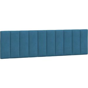 vidaXL - Hanko - Hoofdbordkussen - Blauw - Fluweel - 180 cm