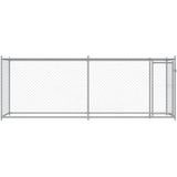 Vidaxl - Hundezwinger mit Tür Grau 4x2x1,5 m Verzinkter Stahl 484387