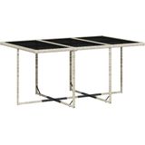 vidaXL - 7-delige - Tuinset - met - kussens - poly - rattan - grijs