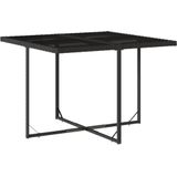 vidaXL - 11-delige - Tuinset - met - kussens - poly - rattan - zwart