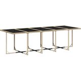 vidaXL - 15-delige - Tuinset - met - kussens - poly - rattan - gemengd - beige
