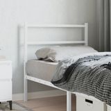 vidaXL Hoofdbord 90 cm metaal wit