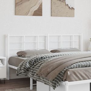 vidaXL Kopfteil Metall Weiß 193 cm