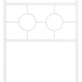 vidaXL - Hoofdbord - cm - metaal - wit