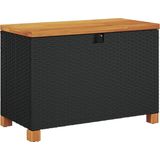 vidaXL-Tuinbox-80x40x48-cm-poly-rattan-en-acaciahout-zwart