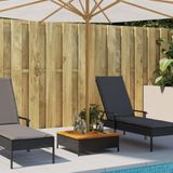 vidaXL Parasolvoetbedekking 70x70x25 cm poly rattan acaciahout zwart