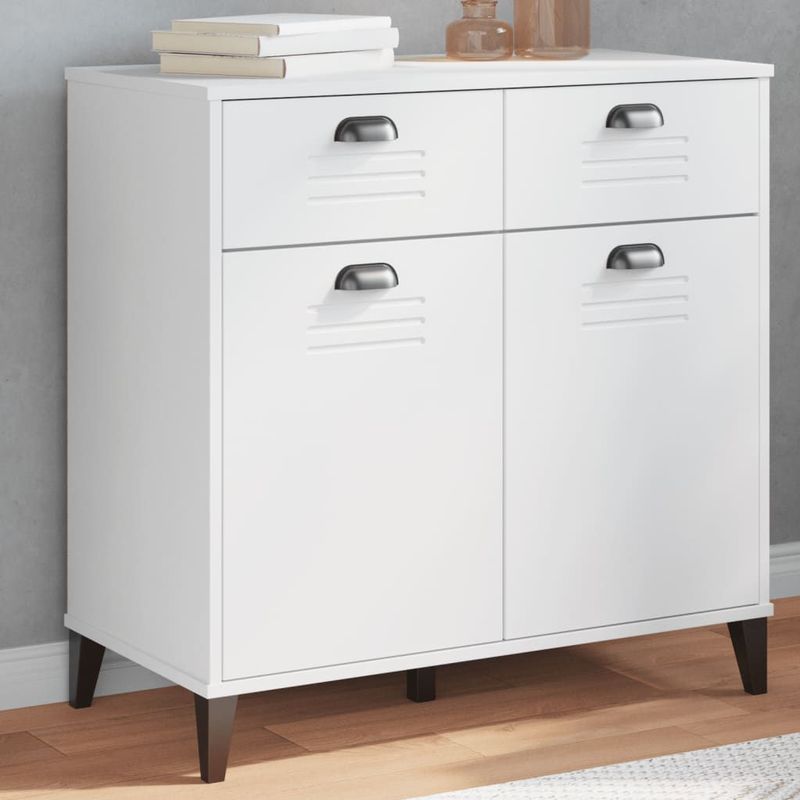 vidaXL - Dressoir - VIKENx40x80 - cm - bewerkt - hout - wit