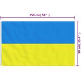 vidaXL Flagge der Ukraine mit Messingösen 90x150 cm