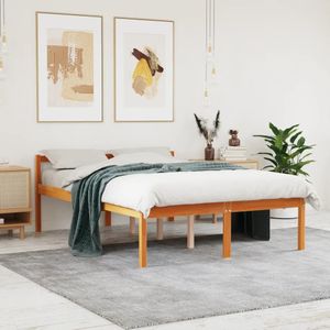 vidaXL - Seniorenbed - Massief Grenenhout - Wasbruin - 120x200 cm