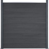 vidaXL Zaunelement-Set Grau 180x186 cm WPC