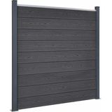 vidaXL Zaunelement-Set Grau 180x186 cm WPC