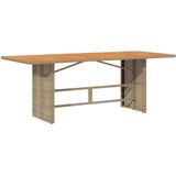 Vidaxl - 9-tlg. Garten-Essgruppe mit Kissen Beigemischung Poly Rattan