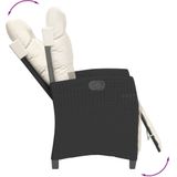 vidaXL - 5-delige - Tuinset - met - kussens - poly - rattan - zwart